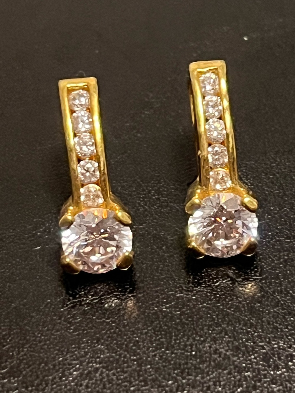 Gold-Tone Cubic Zirconia Drop Earrings